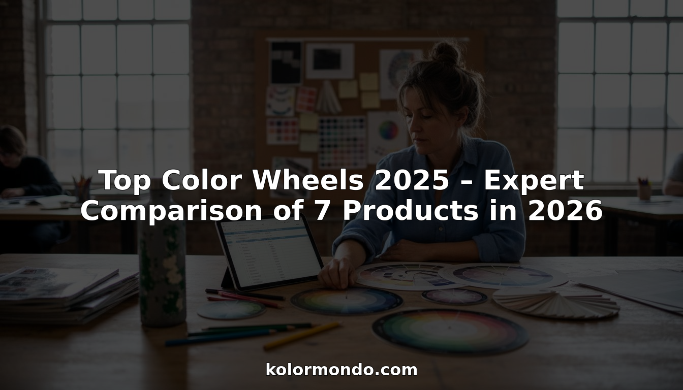 Designer comparing color wheels in studio